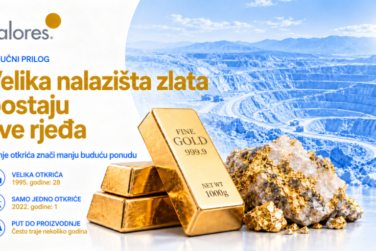 velika nalazišta zlata postaju sve rjedža